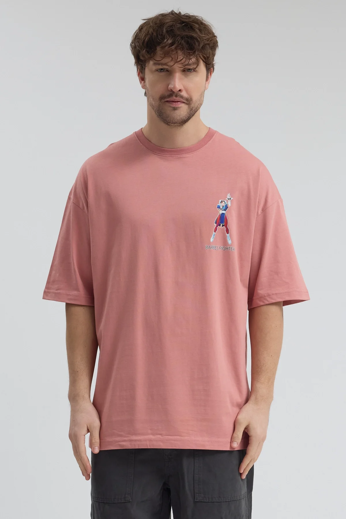 Erkek Relaxed 001 Oversize Somon T-Shirt