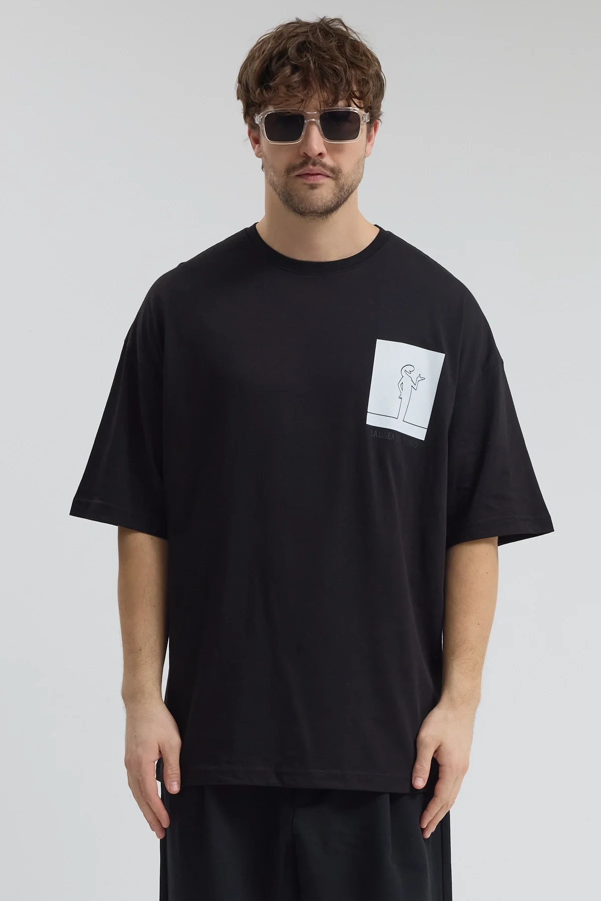 Erkek Relaxed 002 Oversize Siyah T-Shirt