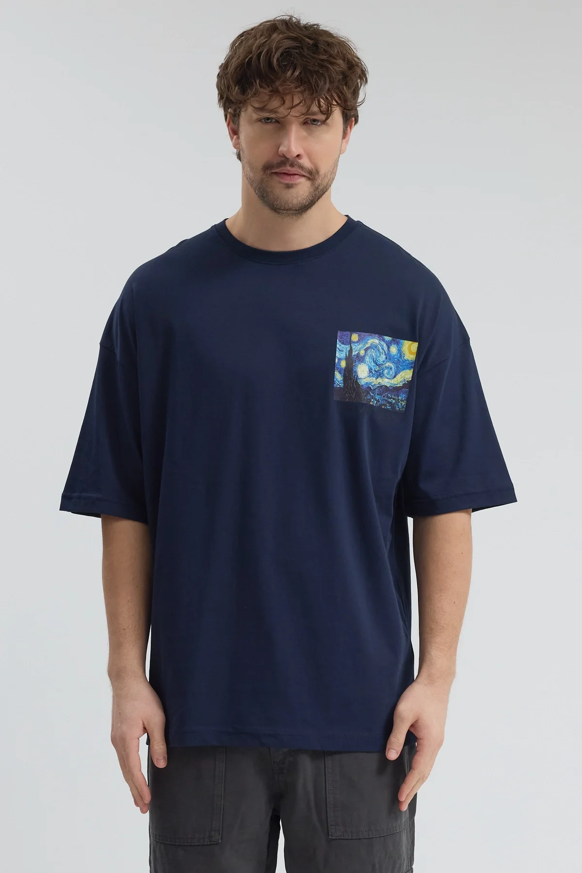 Erkek Relaxed 005 Lacivert T-Shirt