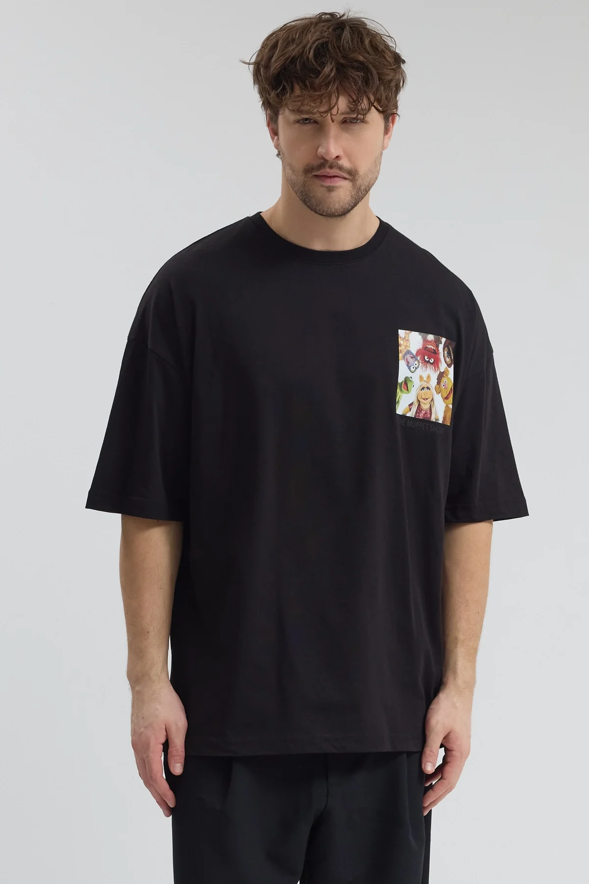 Erkek Relaxed 007 Siyah T-Shirt