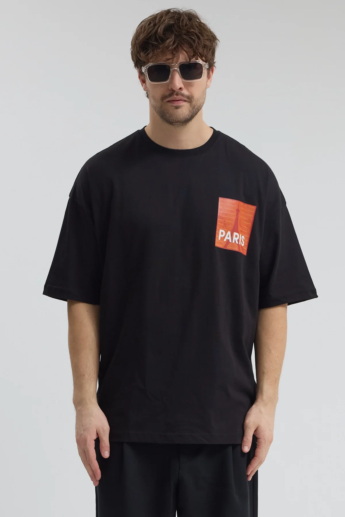 Erkek Relaxed 009 Siyah T-Shirt