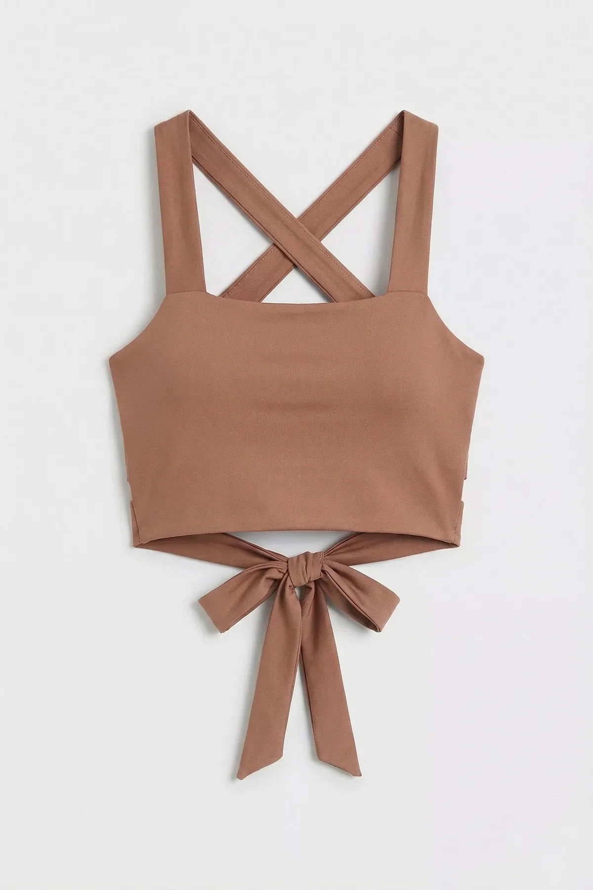 Kadın Camel Sırt Detaylı Crop Top BLZ-00099