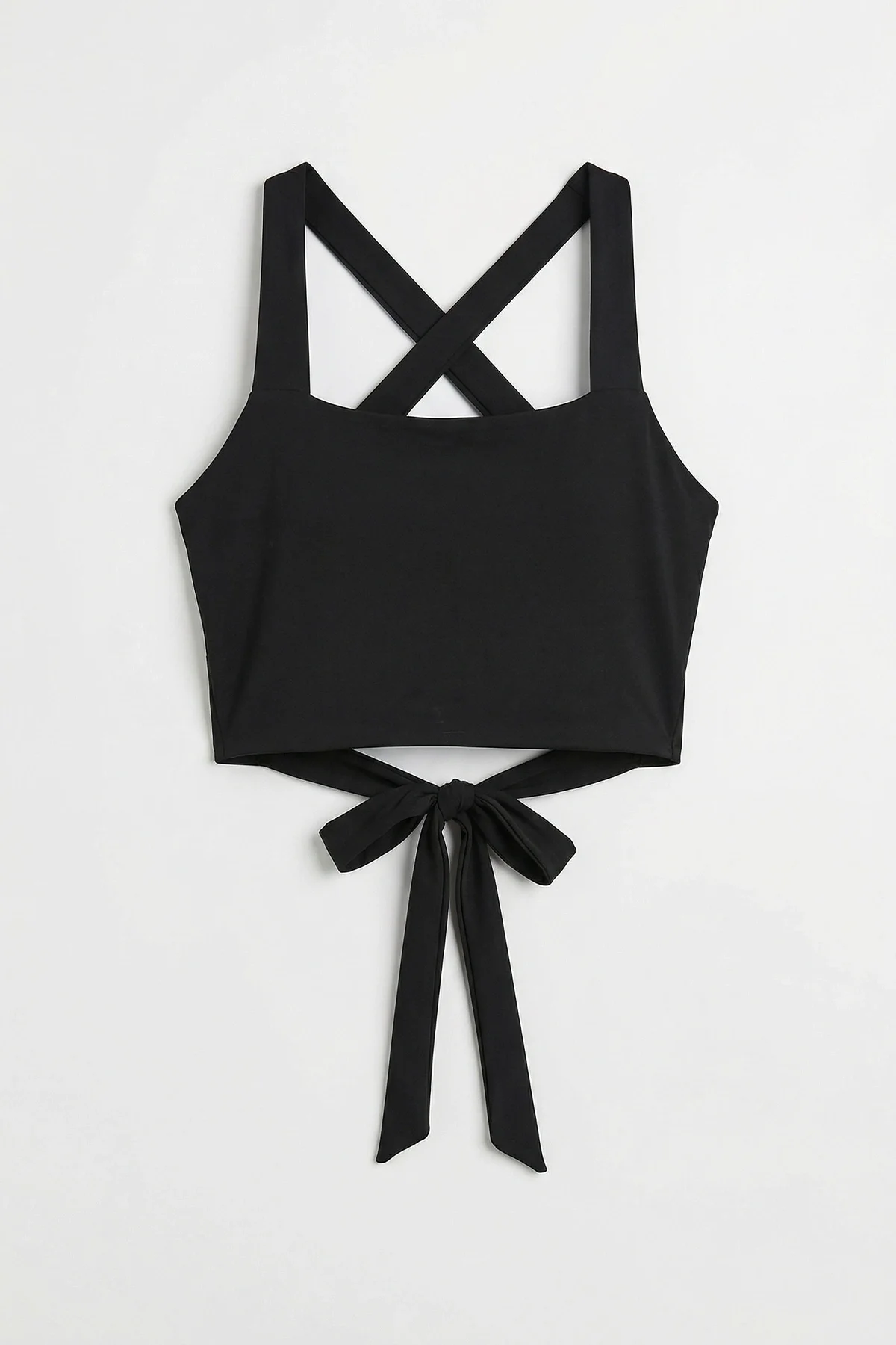 Kadın Siyah Sırt Detaylı Crop Top BLZ-00099