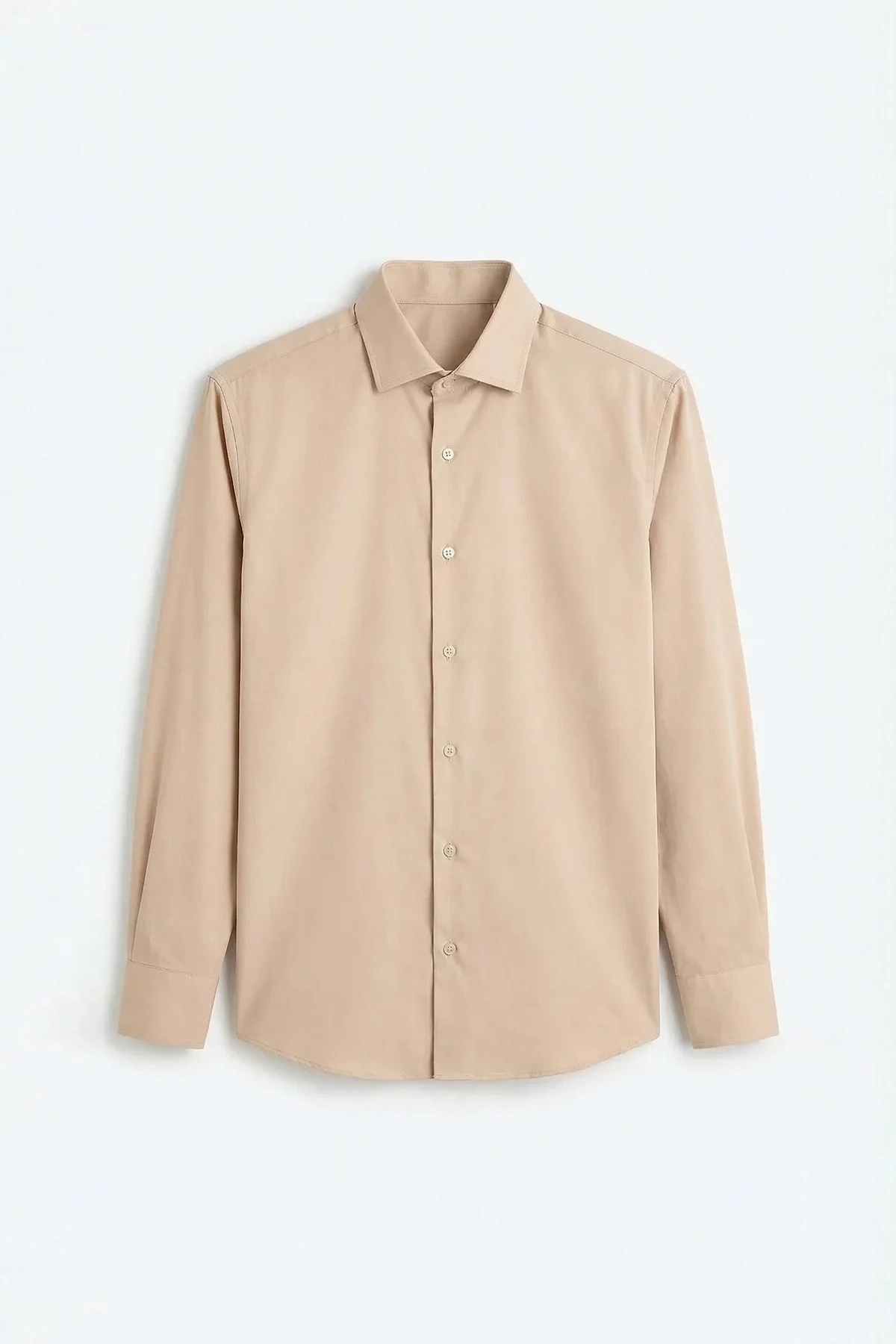 Erkek Regular Fit Bej Gömlek