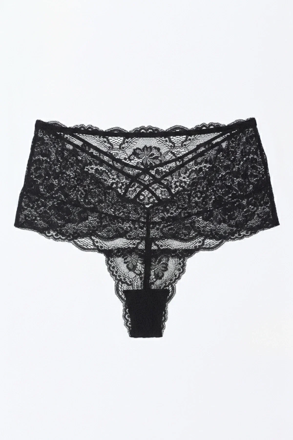 Tüllü Ayarlanabilir Lastikli Kadın Brezilya Külot 3lü