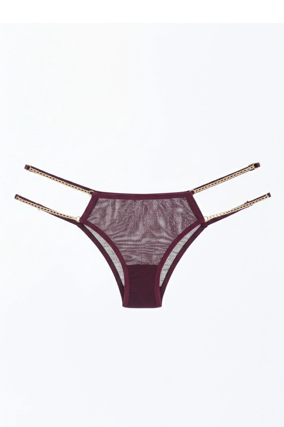 Tüllü Ayarlanabilir Lastikli Kadın Brezilya Külot 4lü