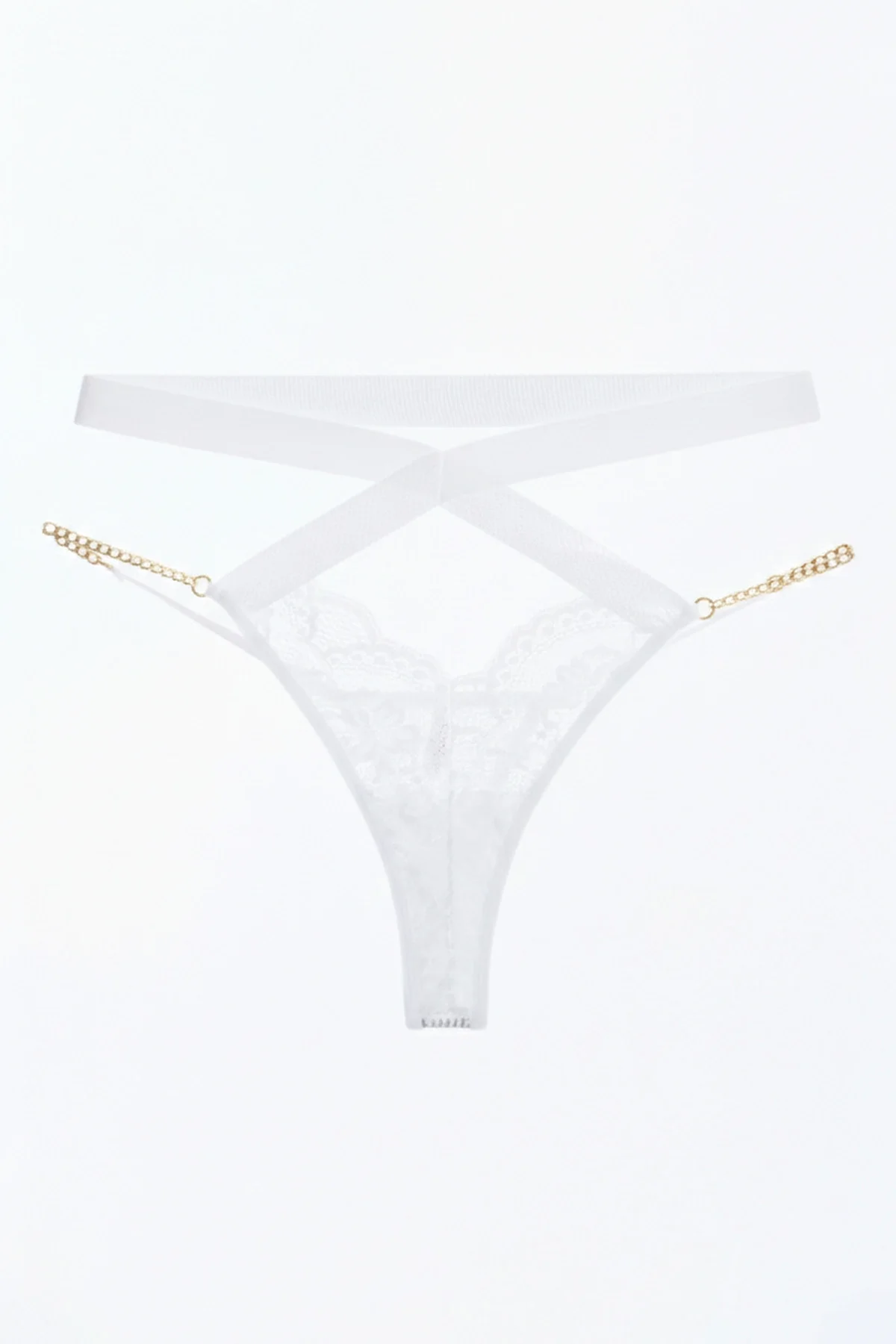 Dantelli Zincir Detaylı Kadın Tanga Külot 4lü