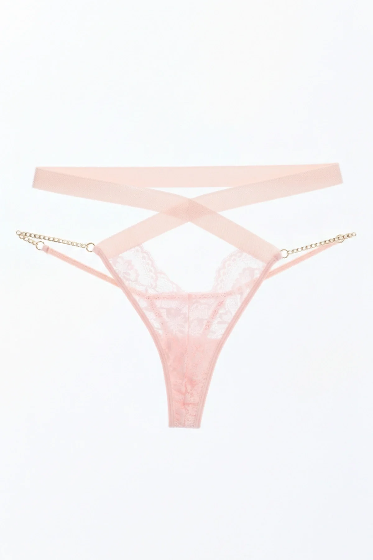 Dantelli Zincir Detaylı Kadın Tanga Külot 4lü