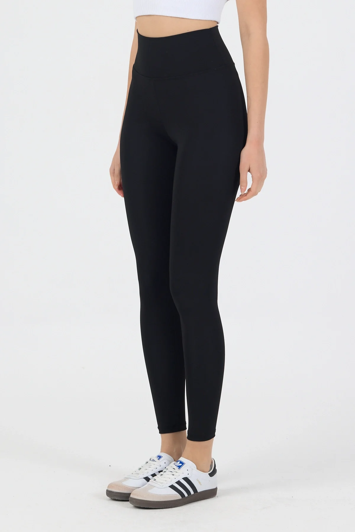 Kadın Yüksek Bel Toparlayıcı Siyah Spor Tayt