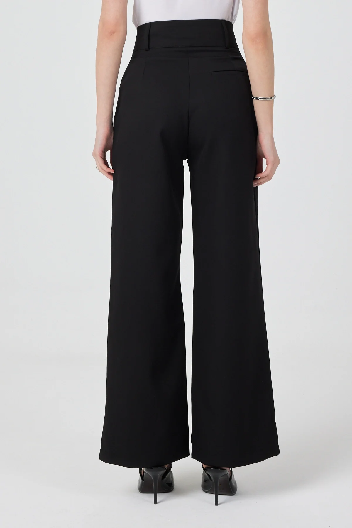 Kadın Yüksek Bel Palazzo Pantolon Siyah