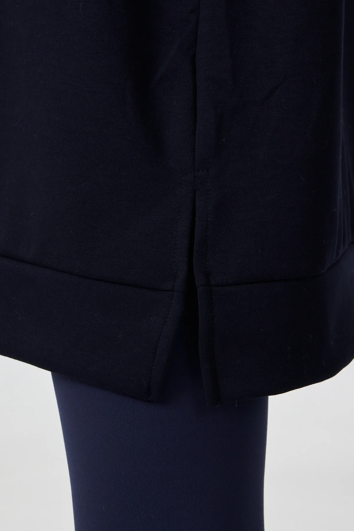 Kadın Lacivert Bisiklet Yaka Kadın Sweatshirt Tunik