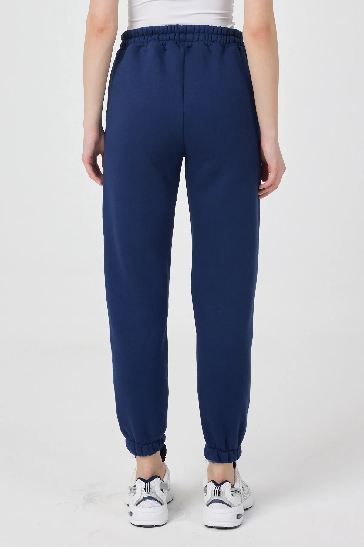 Kadın 3 İplik Lastikli Kapüşonlu Eşofman Takımı Lacivert