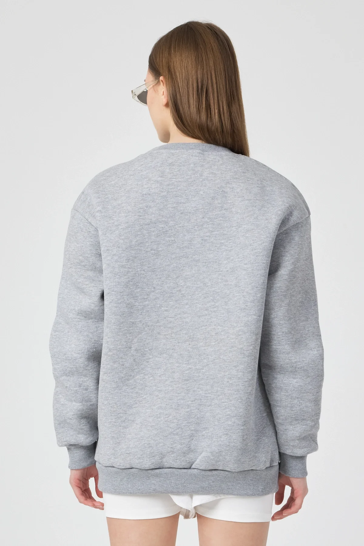 Kadın 3 İplik Lastikli Eşofman Takımı Gri