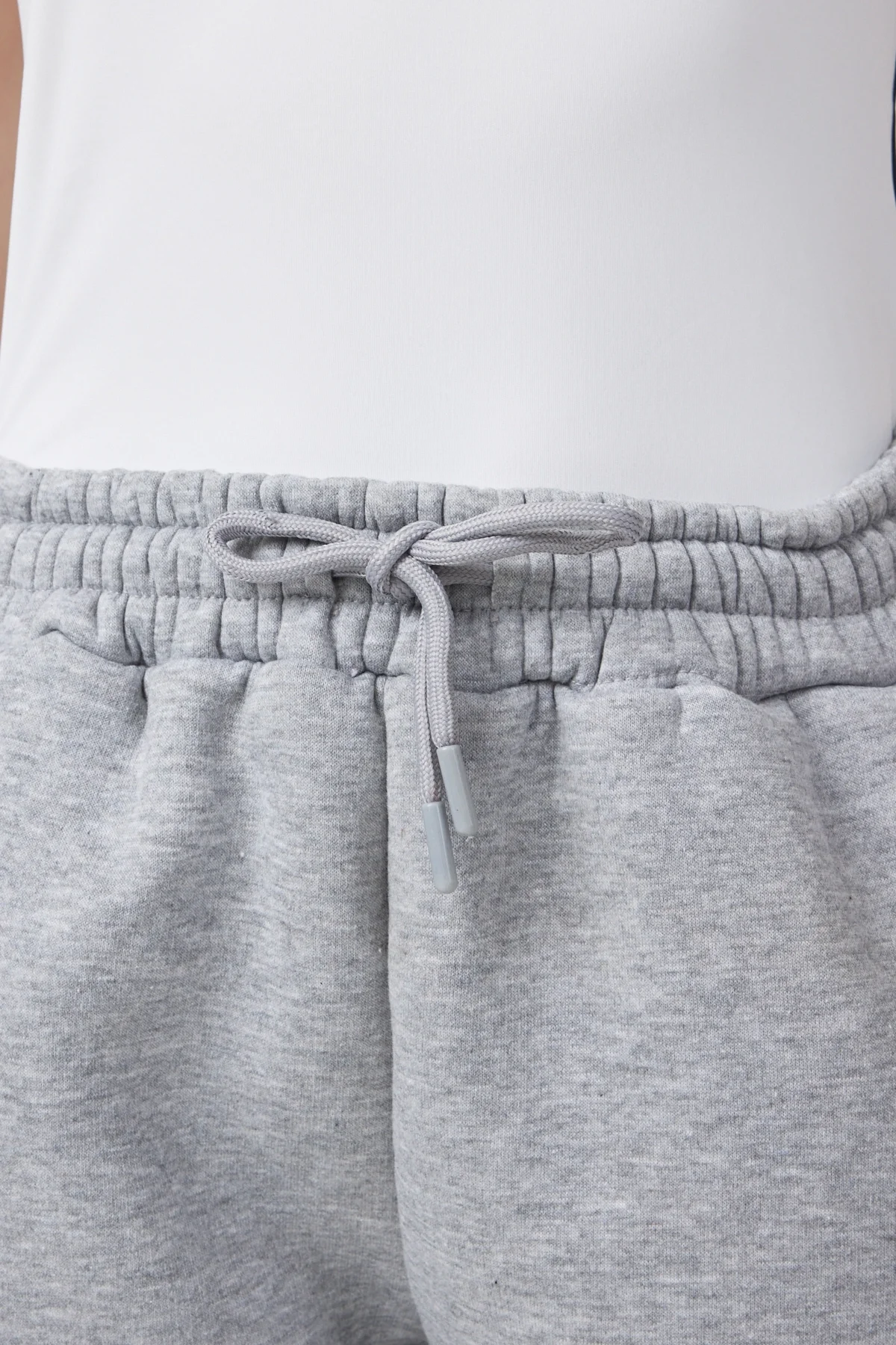 Kadın 3 İplik Lastikli Eşofman Takımı Gri