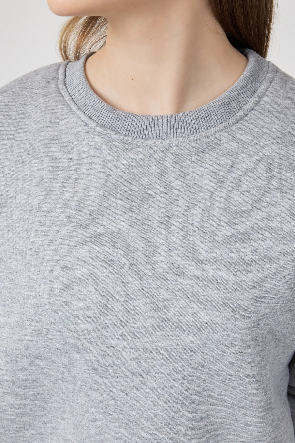 Kadın 3 İplik Lastikli Eşofman Takımı Gri