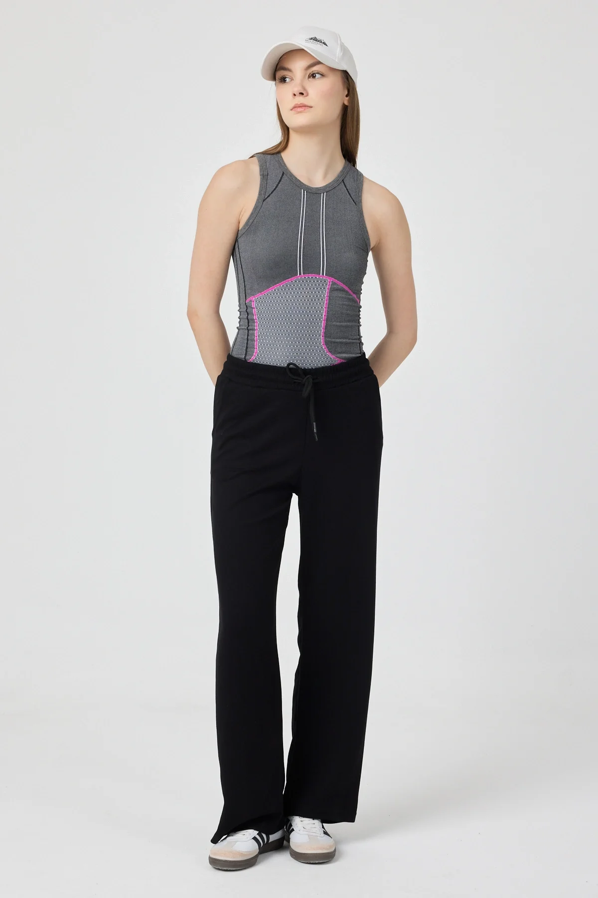 Modal Kumaş Beli Lastikli Siyah Eşofman Altı