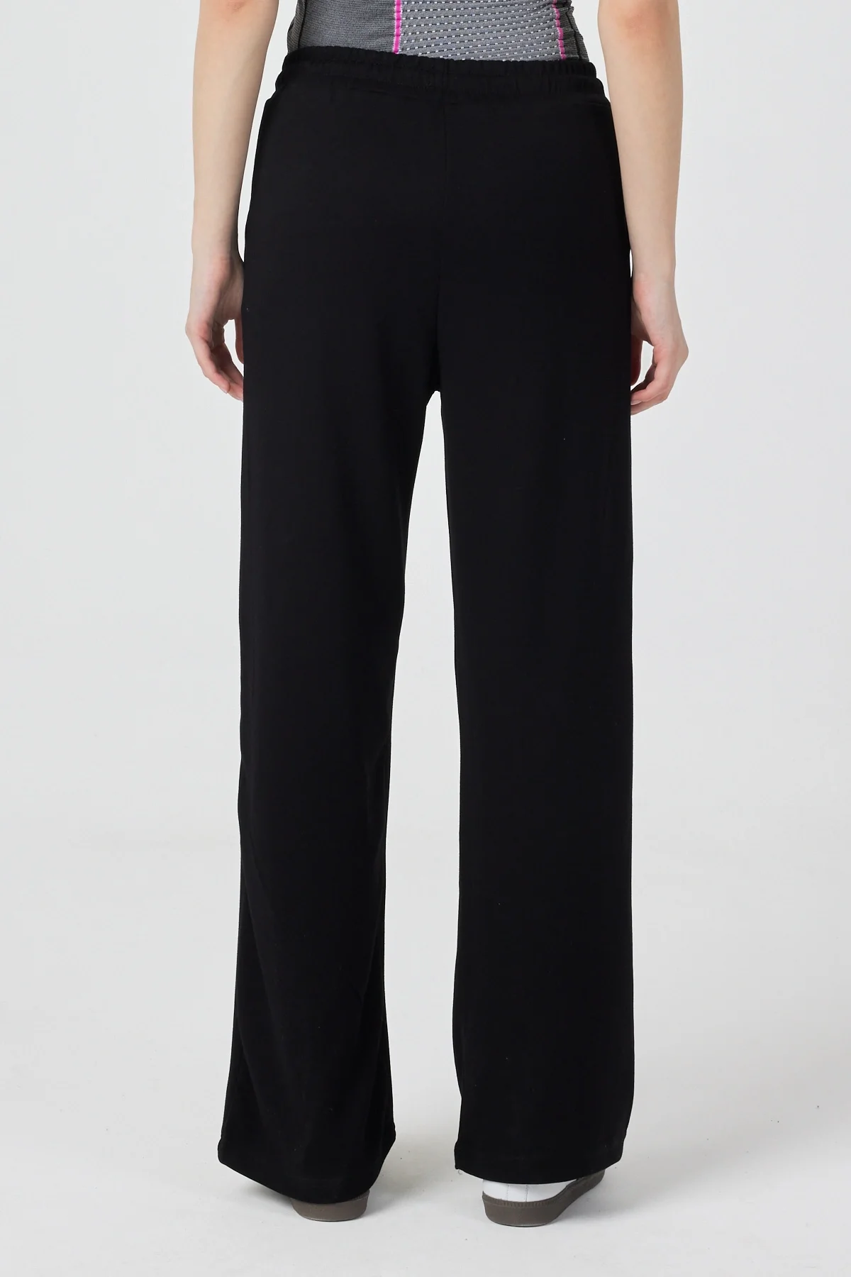 Modal Kumaş Beli Lastikli Siyah Eşofman Altı