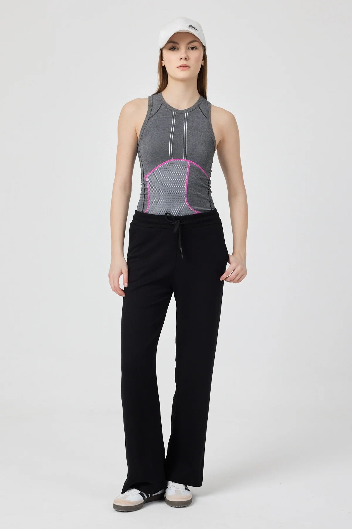 Modal Kumaş Beli Lastikli Siyah Eşofman Altı