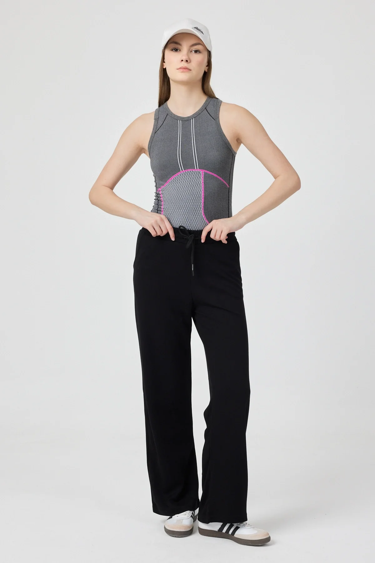 Modal Kumaş Beli Lastikli Siyah Eşofman Altı