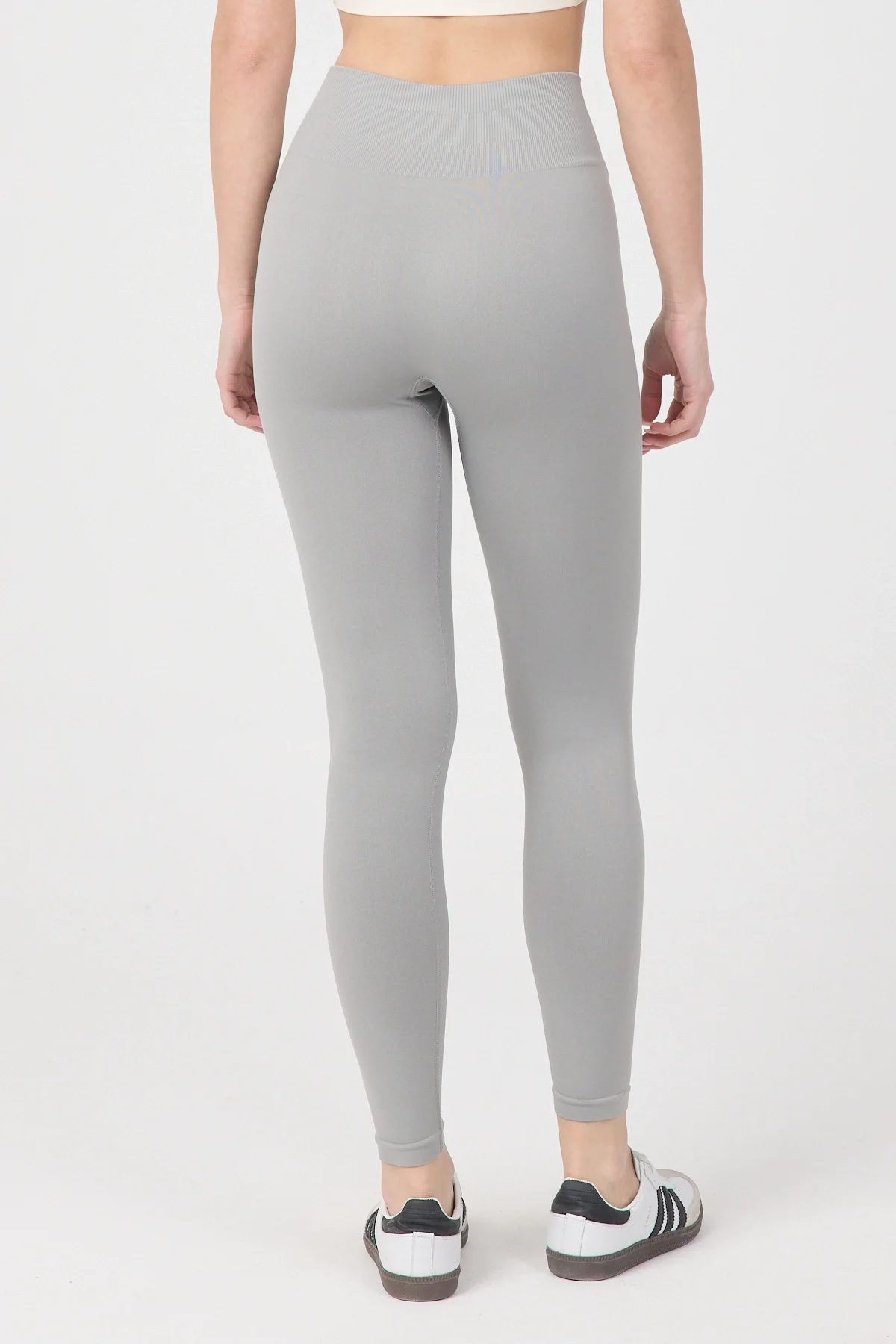 Kadın Yüksek Bel Toparlayıcı Seamless Gri Tayt