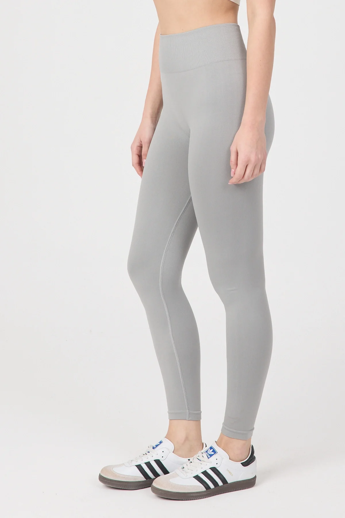 Kadın Yüksek Bel Toparlayıcı Seamless Gri Tayt