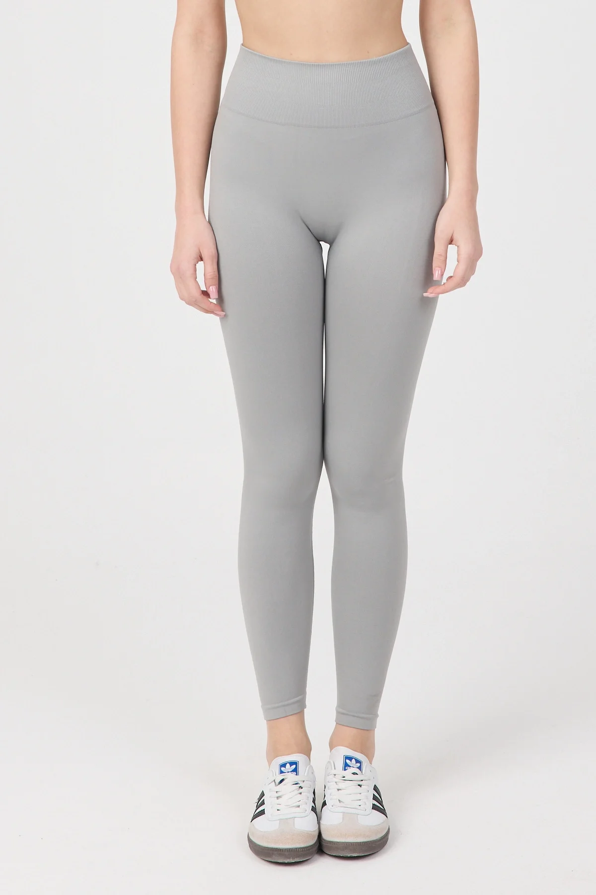 Kadın Yüksek Bel Toparlayıcı Seamless Gri Tayt