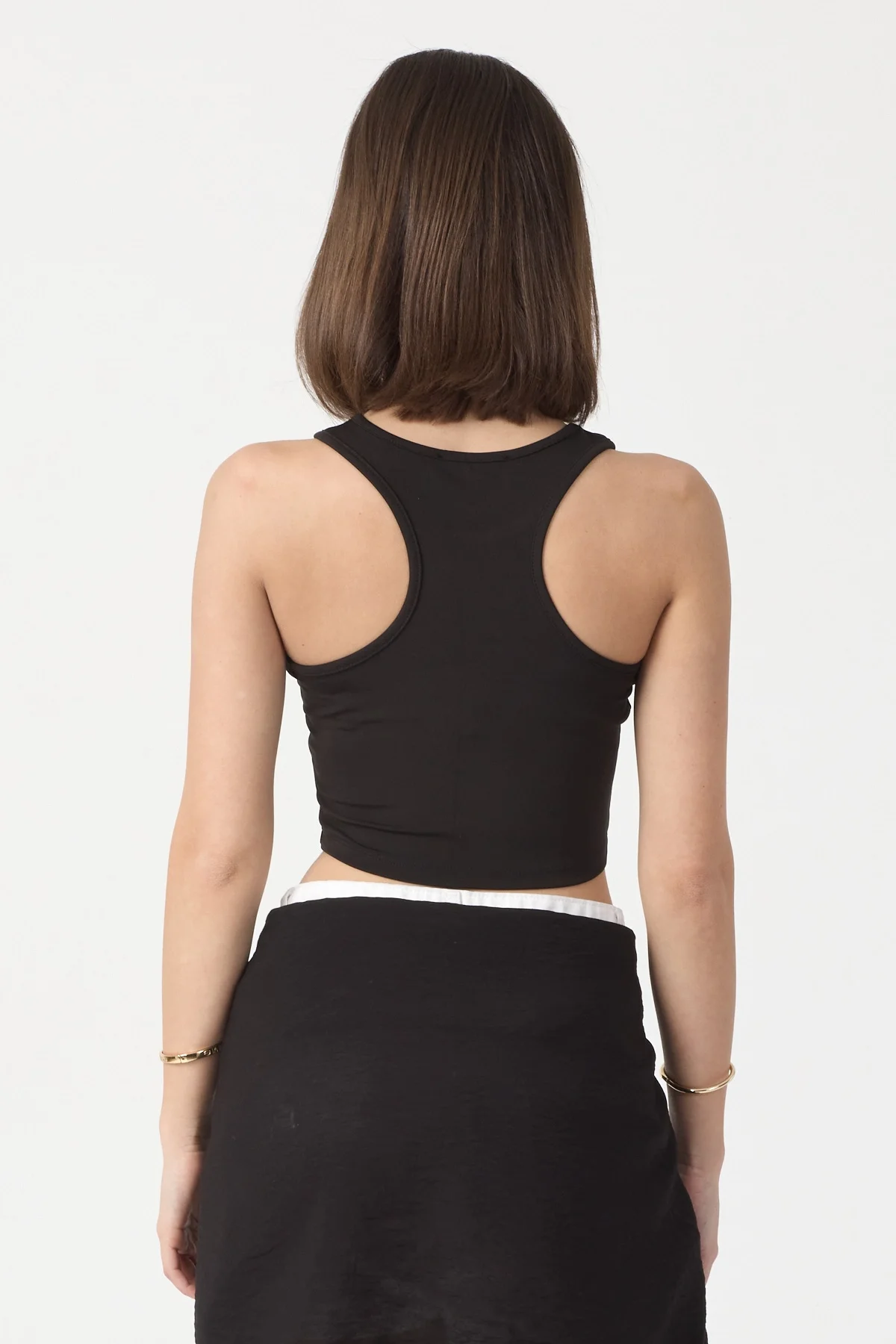 Kadın Siyah Spor Crop Top BLZ-00188
