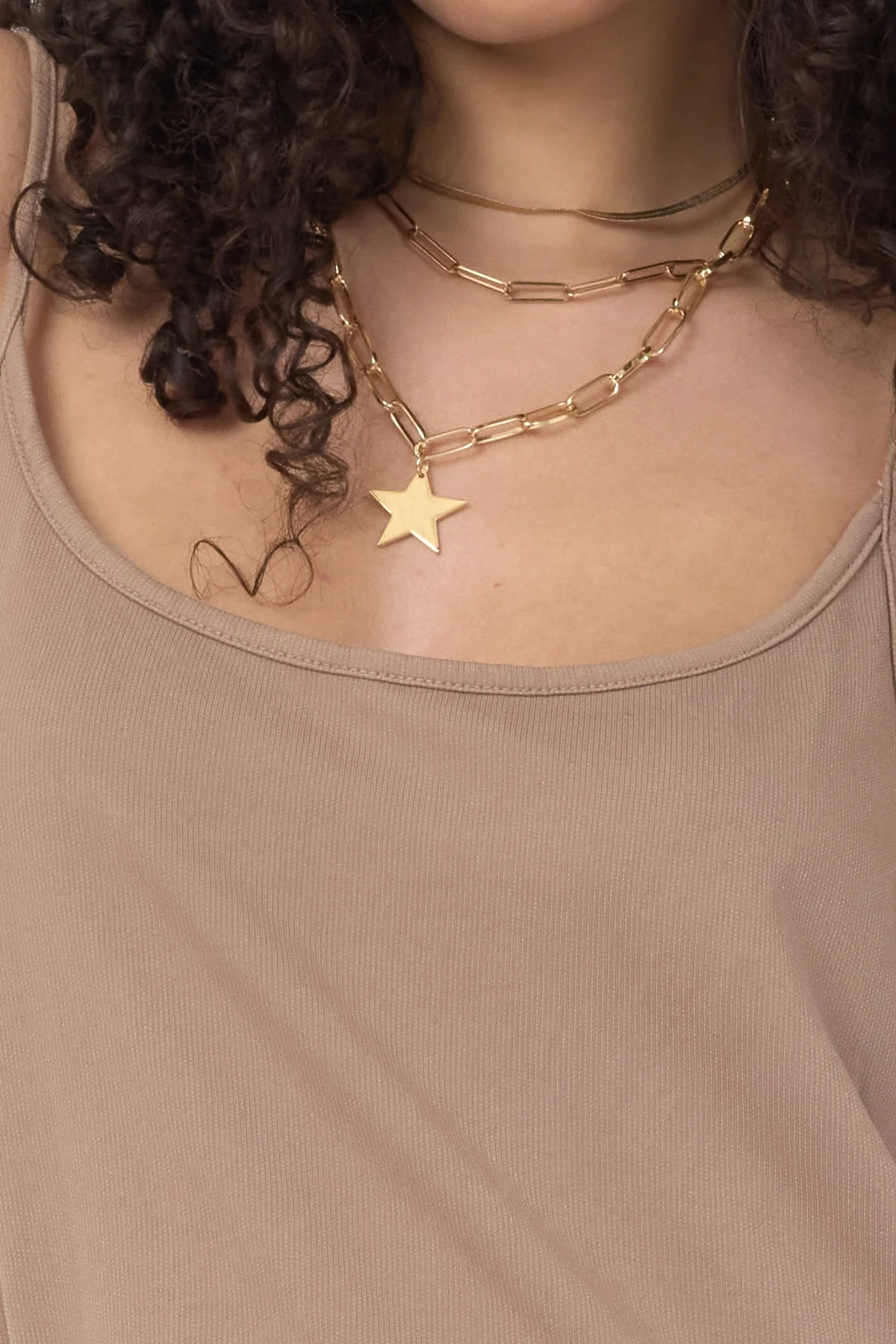 Kadın Kahverengi İnce Askılı Pamuklu Maxi Bohem Yazlık Elbise