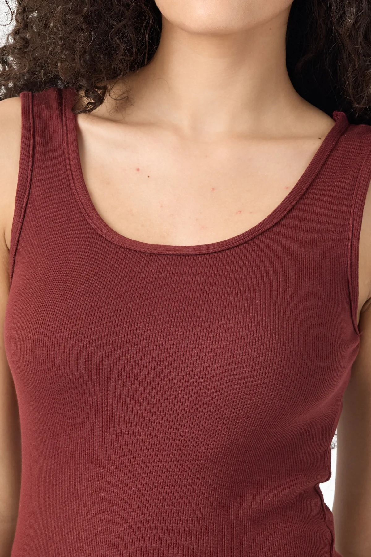 Kadın Mini Bodycon Kolsuz Bordo Elbise