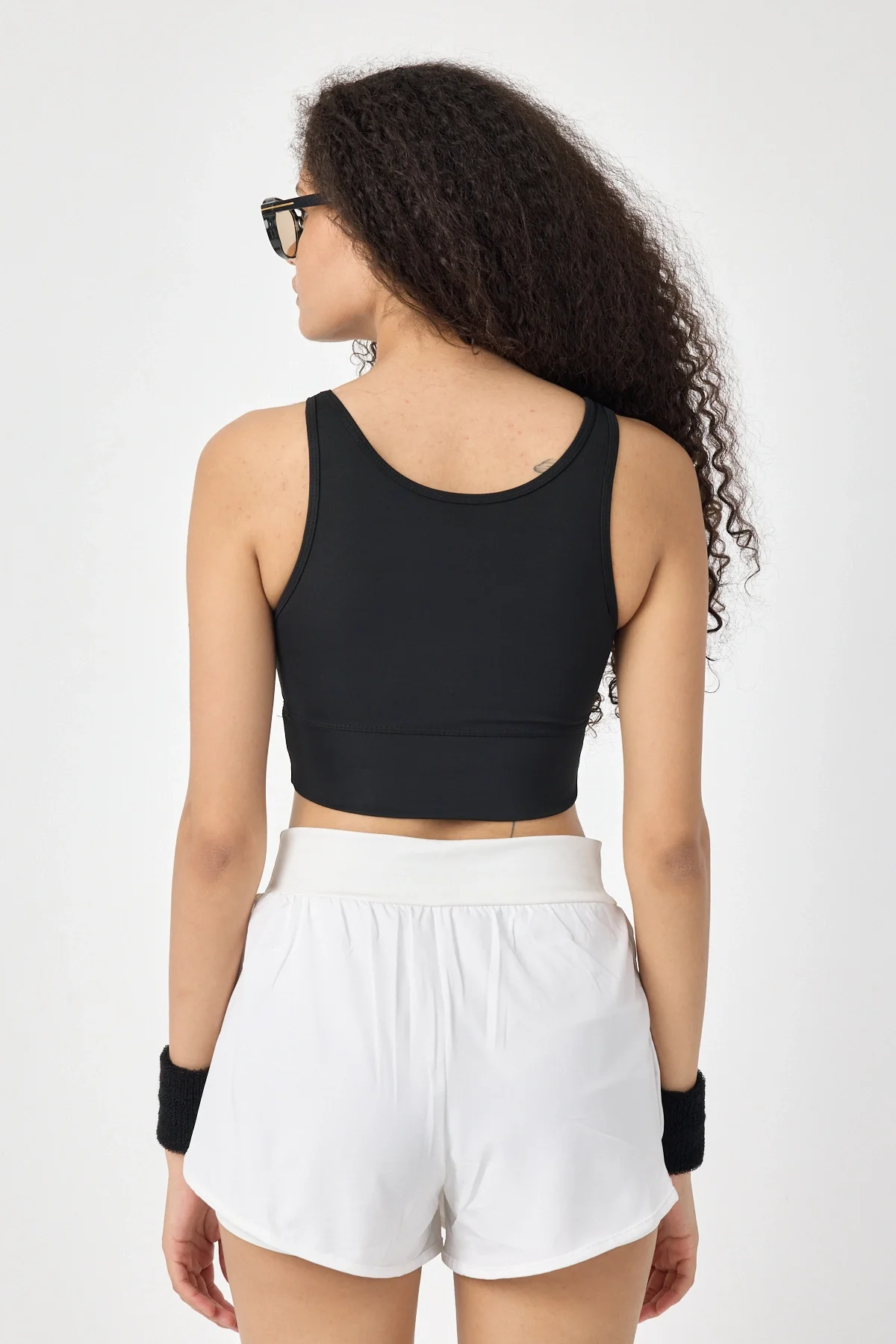 Kadın Toparlayıcı Pedli Siyah Spor Bra