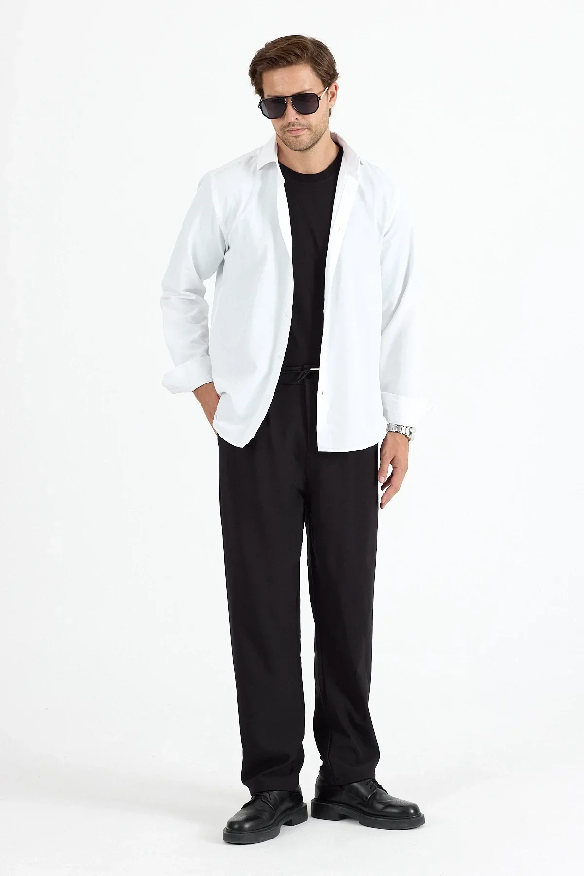 Erkek Regular Fit Beyaz Gömlek