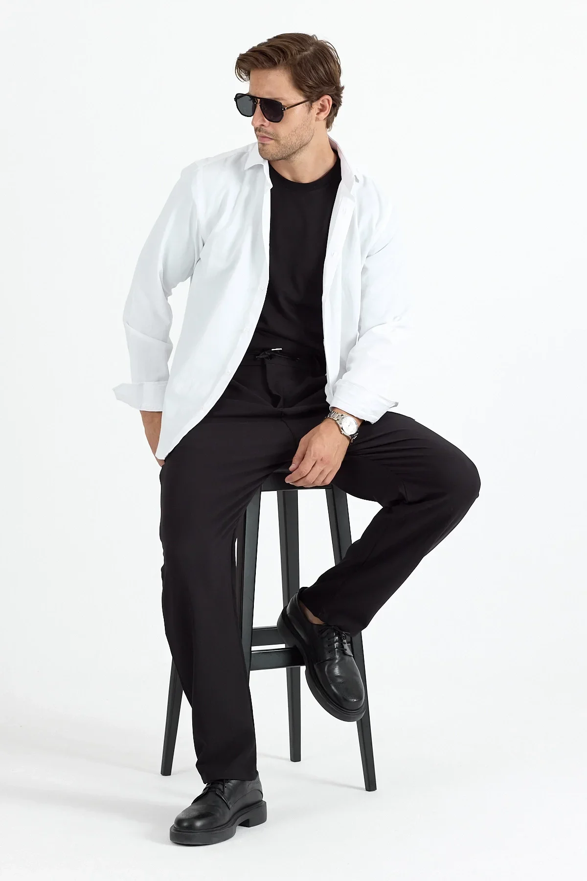 Erkek Regular Fit Beyaz Gömlek