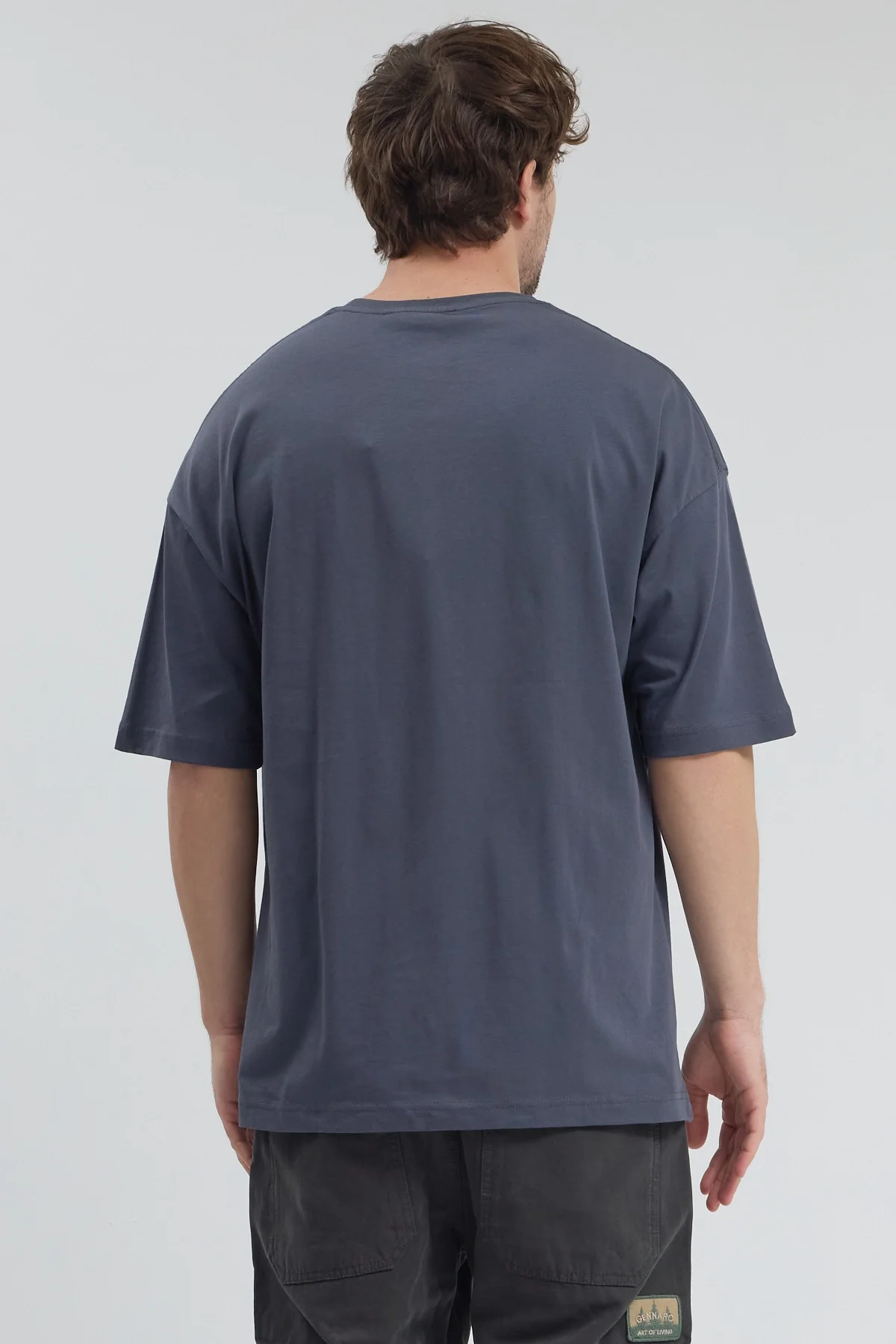 Erkek Relaxed 001 Oversize Antrasit T-Shirt
