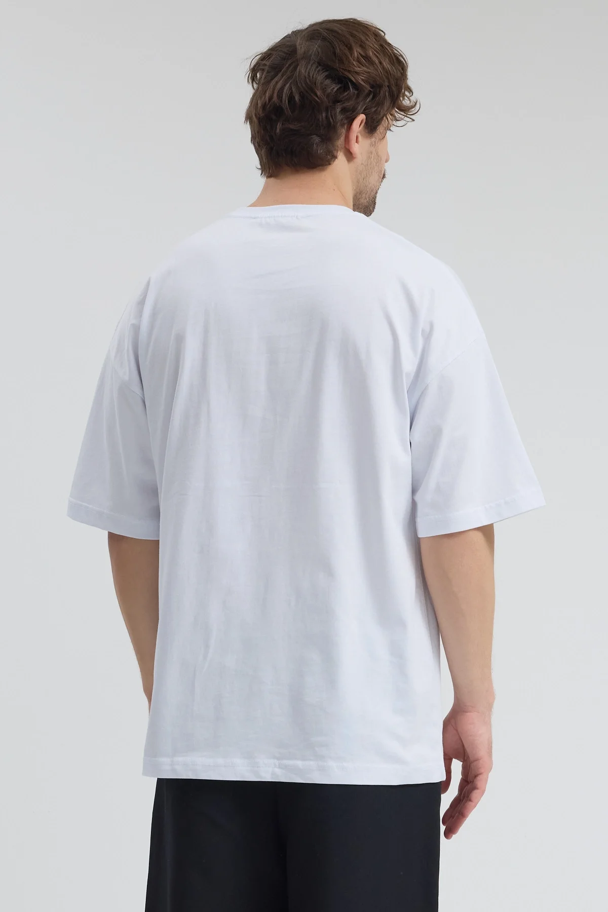 Erkek Relaxed 001 Oversize Beyaz T-Shirt