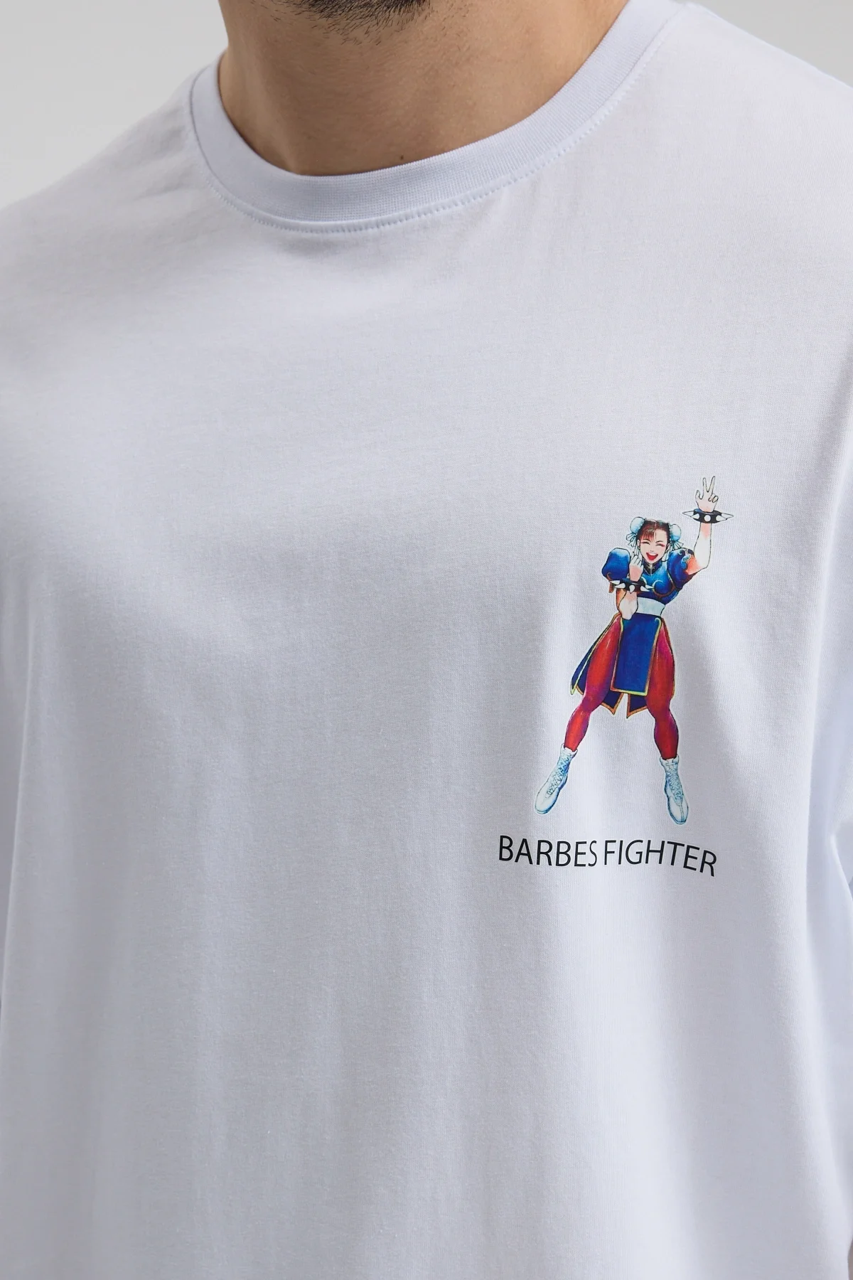 Erkek Relaxed 001 Oversize Beyaz T-Shirt