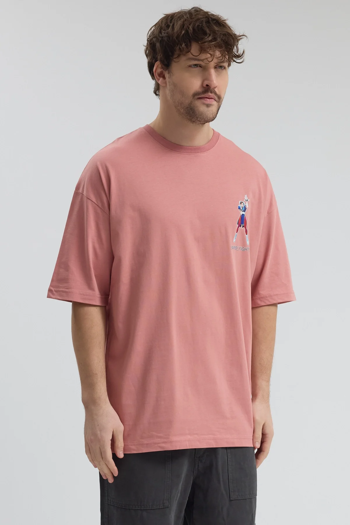 Erkek Relaxed 001 Oversize Somon T-Shirt