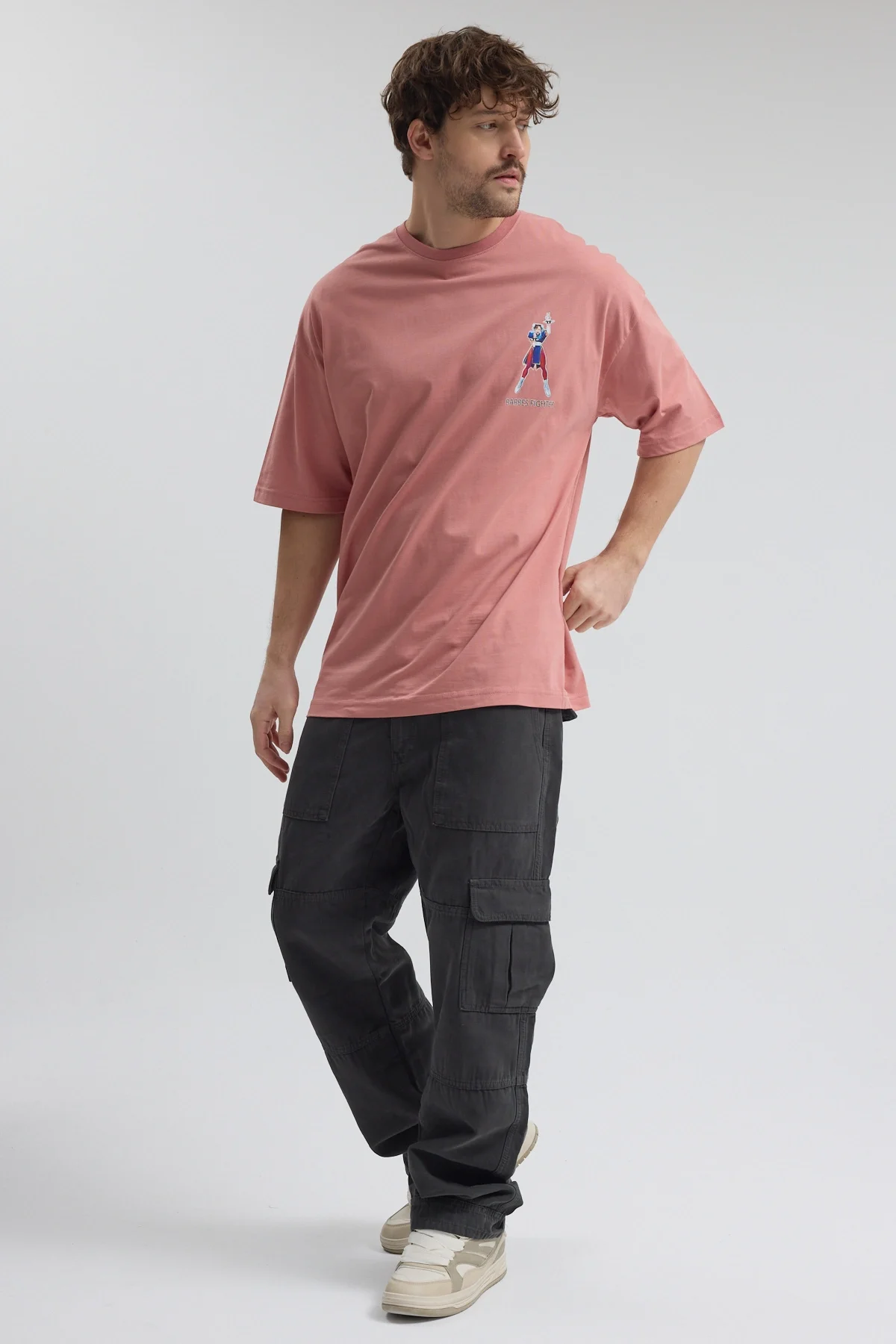 Erkek Relaxed 001 Oversize Somon T-Shirt