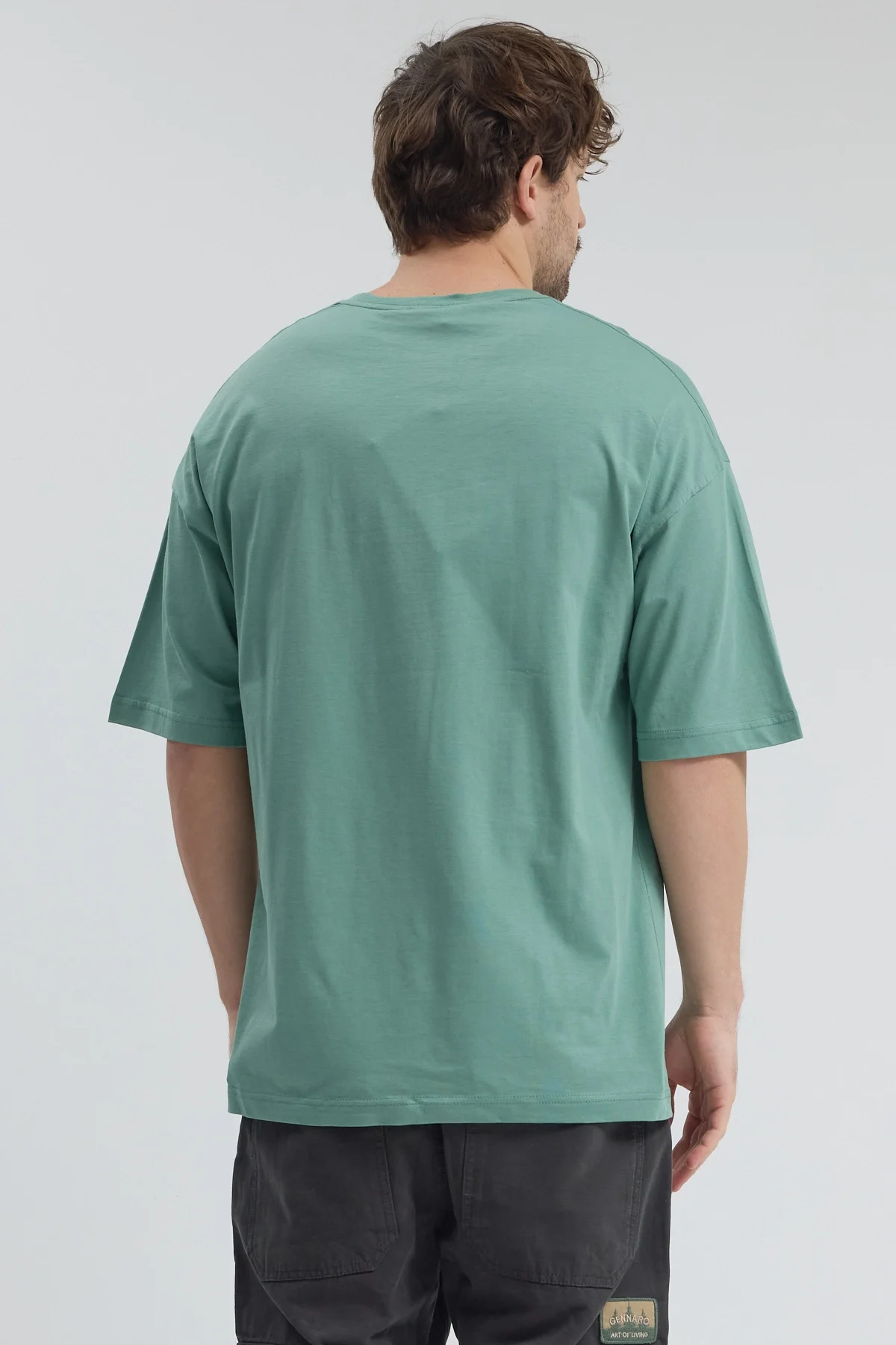 Erkek Relaxed 001 Oversize Yeşil T-Shirt