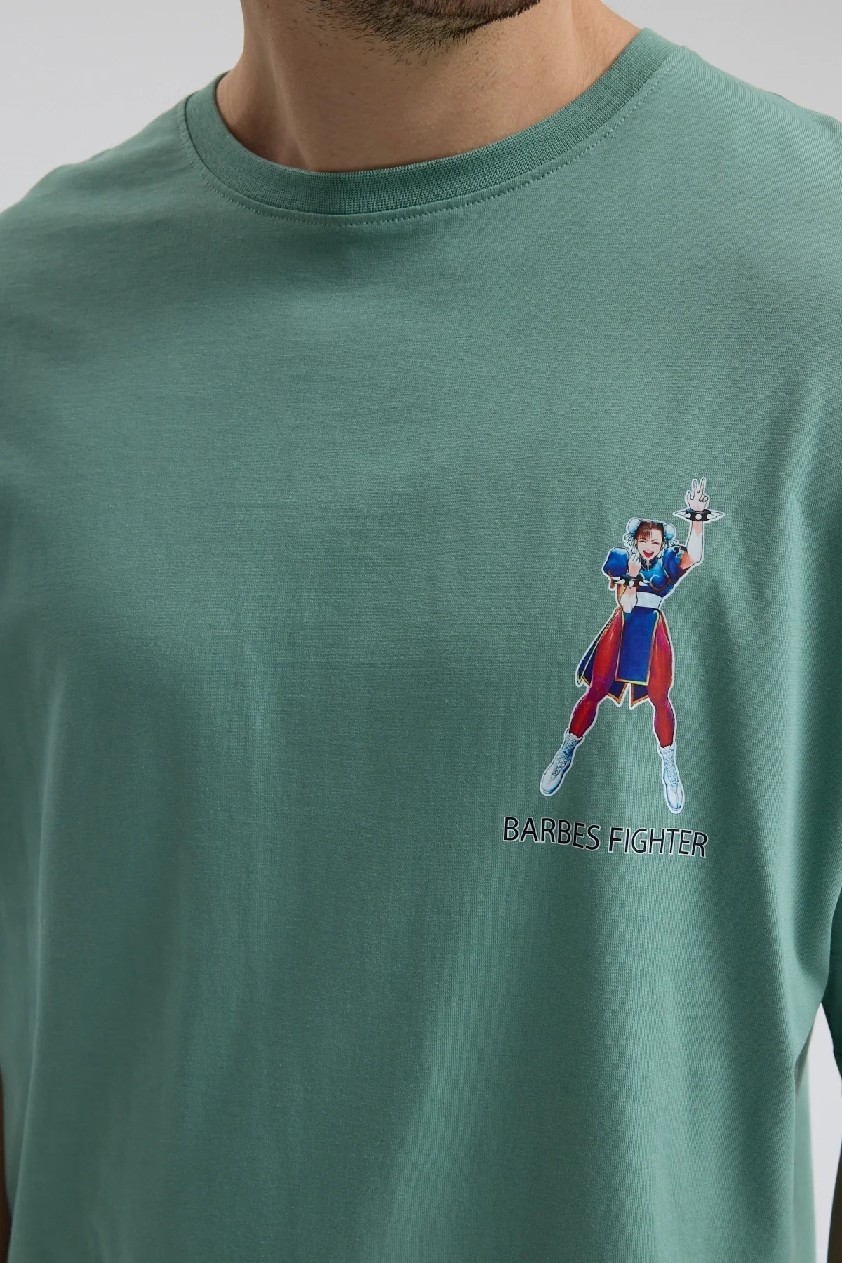 Erkek Relaxed 001 Oversize Yeşil T-Shirt