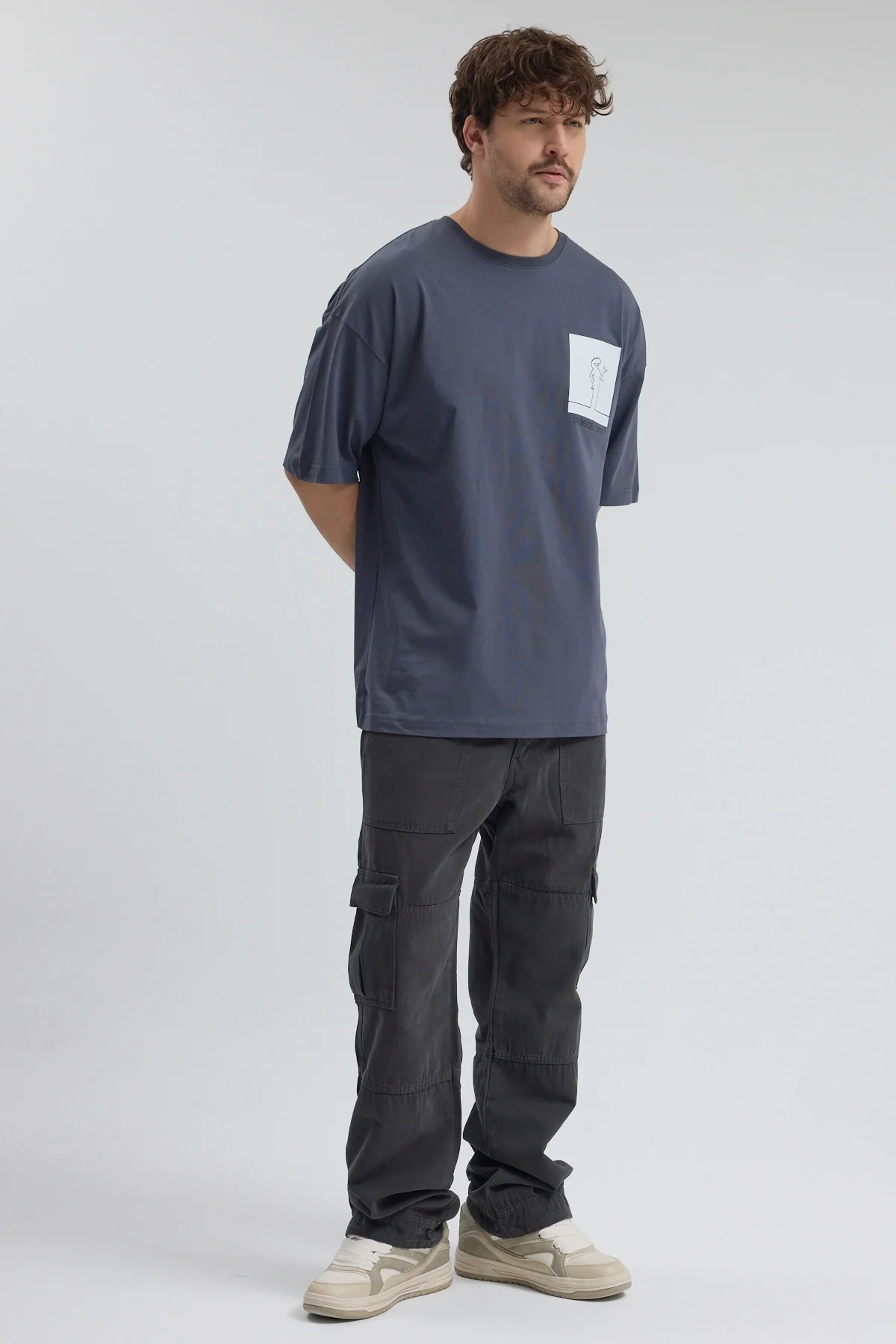 Erkek Relaxed 002 Oversize Antrasit T-Shirt