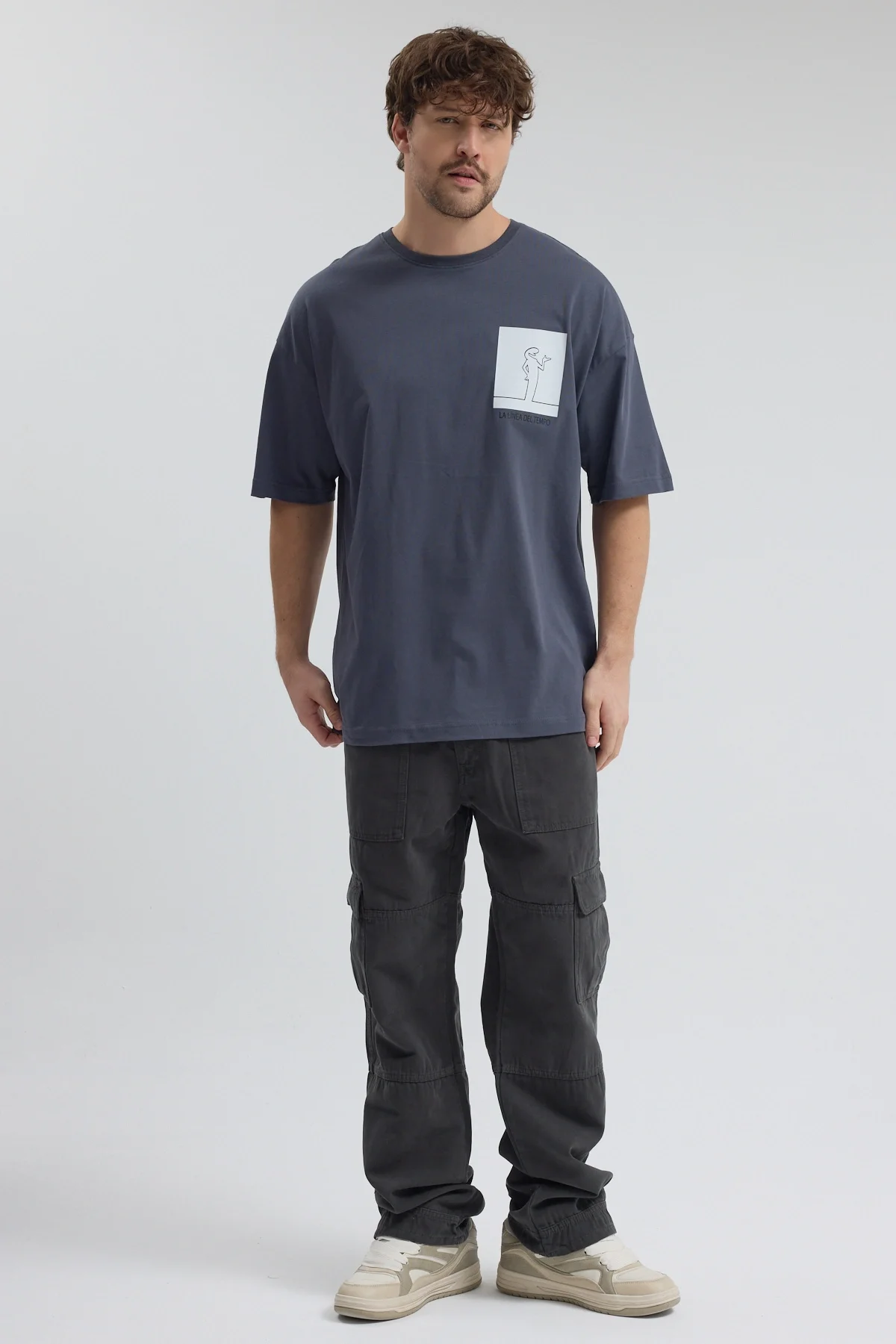 Erkek Relaxed 002 Oversize Antrasit T-Shirt