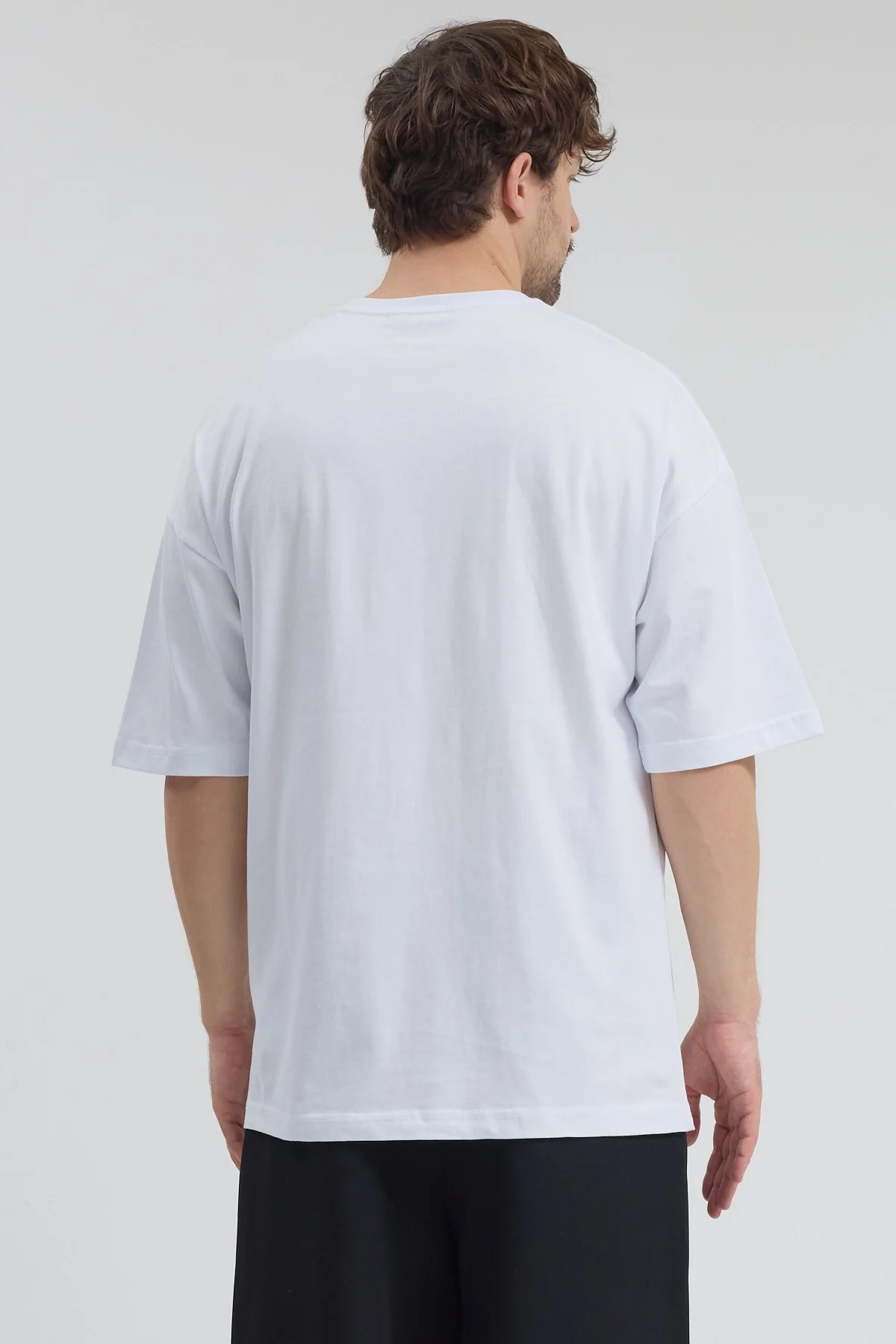 Erkek Relaxed 002 Oversize Beyaz T-Shirt