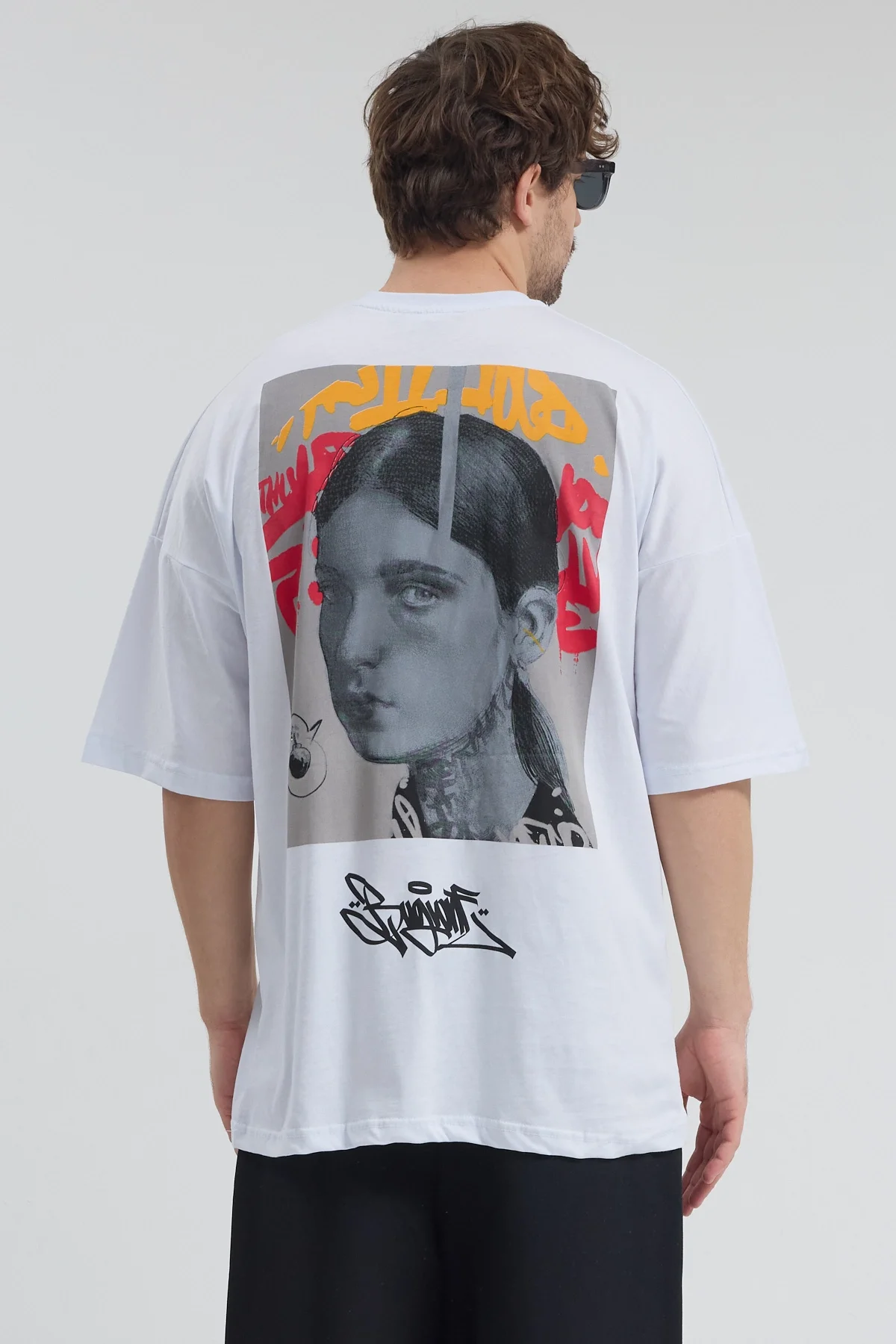 Erkek Relaxed 003 Oversize Beyaz T-Shirt