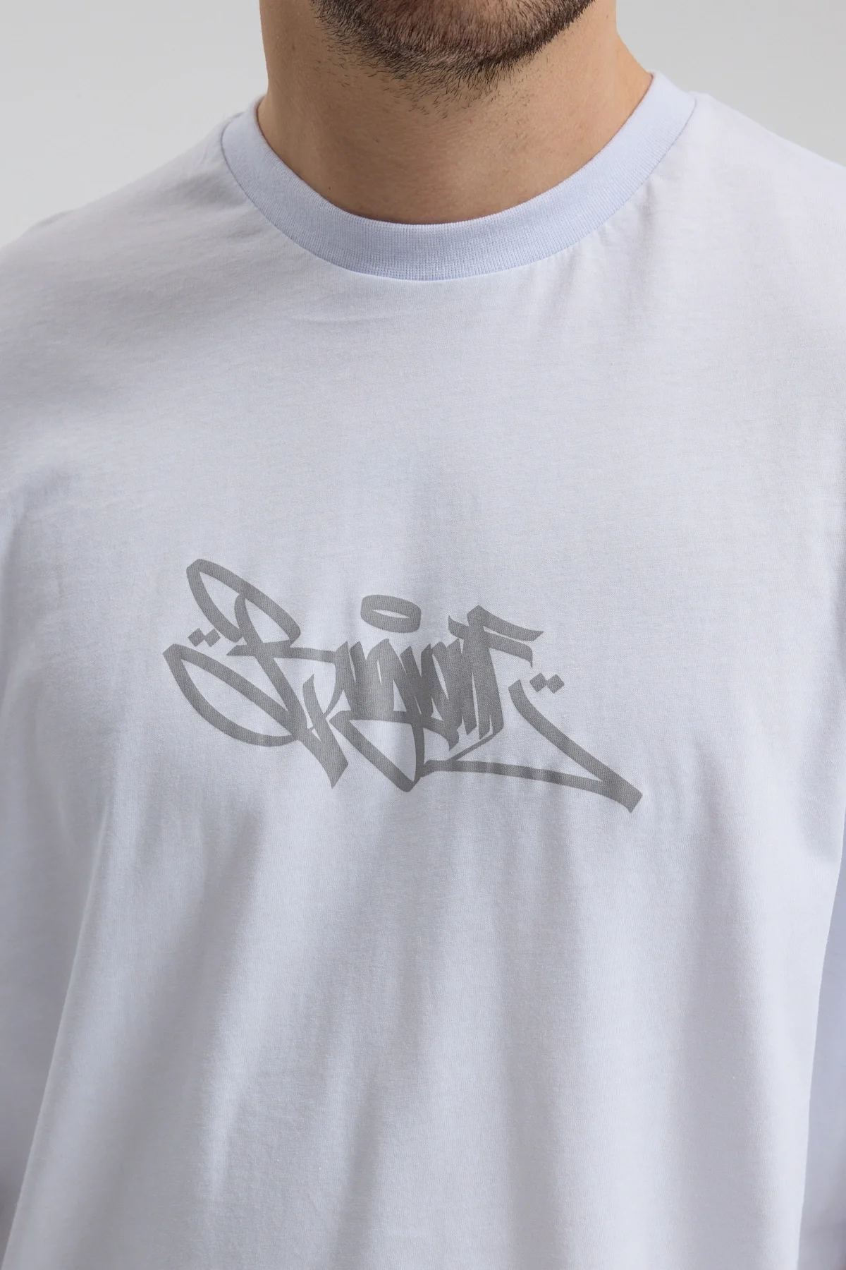 Erkek Relaxed 003 Oversize Beyaz T-Shirt