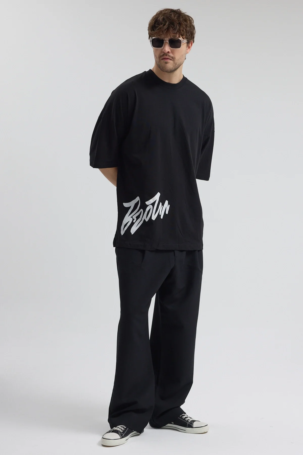 Erkek Relaxed 003 Oversize Siyah T-Shirt