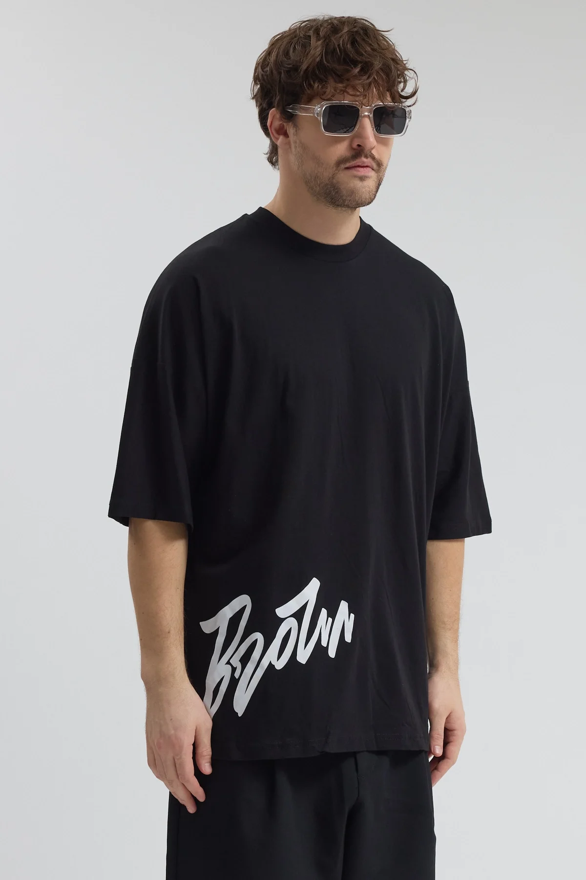 Erkek Relaxed 003 Oversize Siyah T-Shirt