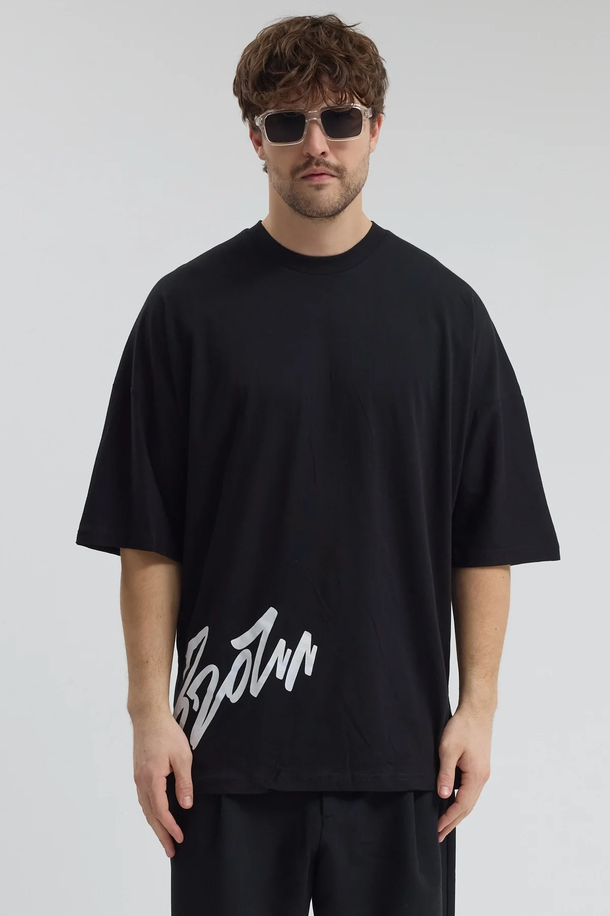 Erkek Relaxed 003 Oversize Siyah T-Shirt