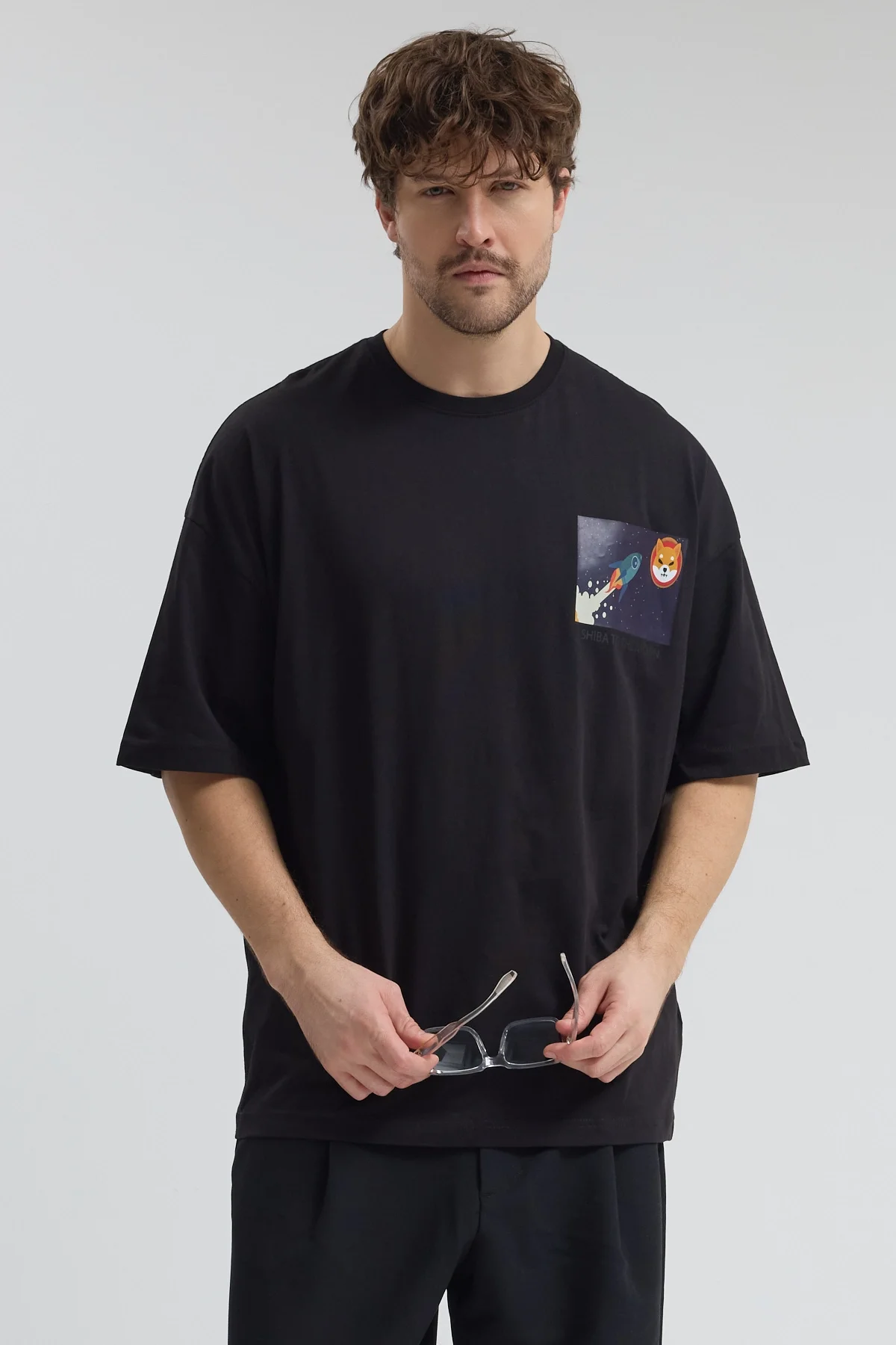 Erkek Relaxed 004 Siyah T-Shirt