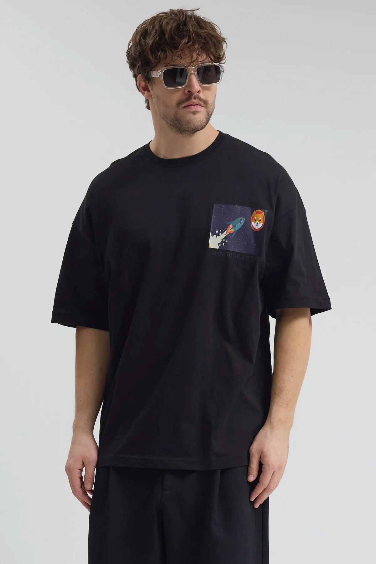Erkek Relaxed 004 Siyah T-Shirt