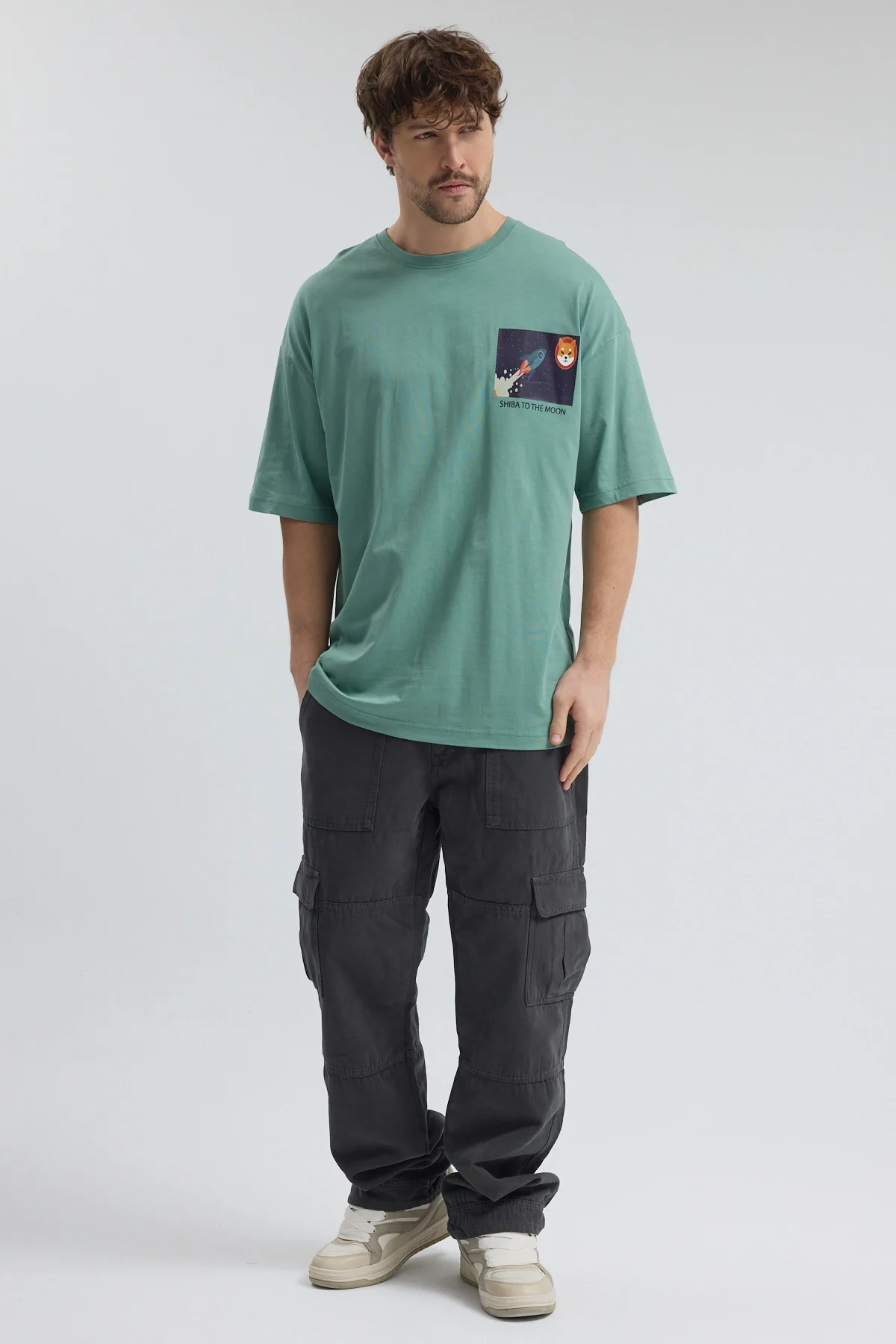 Erkek Relaxed 004 Yeşil T-Shirt